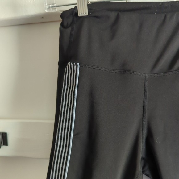 Nanette Lepore Women's Small Black Workout Pants Stretchy with White/ Cut outs - Picture 2 of 8